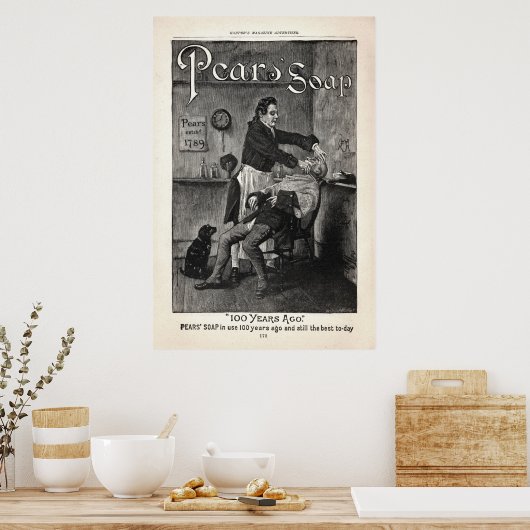 perenzeep Ad vanaf 1888 Poster (Keuken)