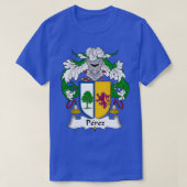 Perez Coat of Arms Family Crest 1 T-shirt (Design voorkant)