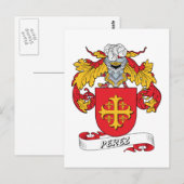 Perez Family Crest Briefkaart (Voorkant / Achterkant)
