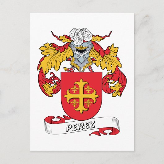 Perez Family Crest Briefkaart (Voorkant)