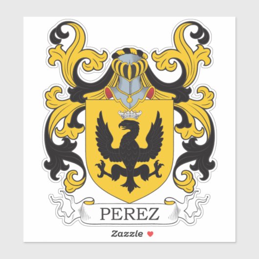 Perez Family Crest Sticker (Vel)