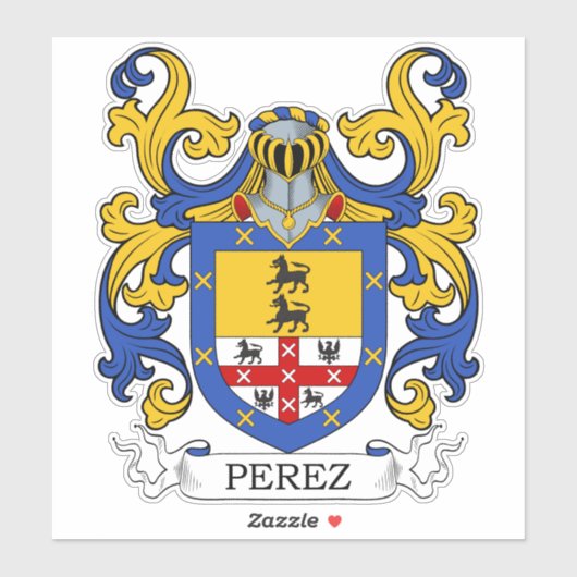 Perez Family Crest Sticker (Vel)