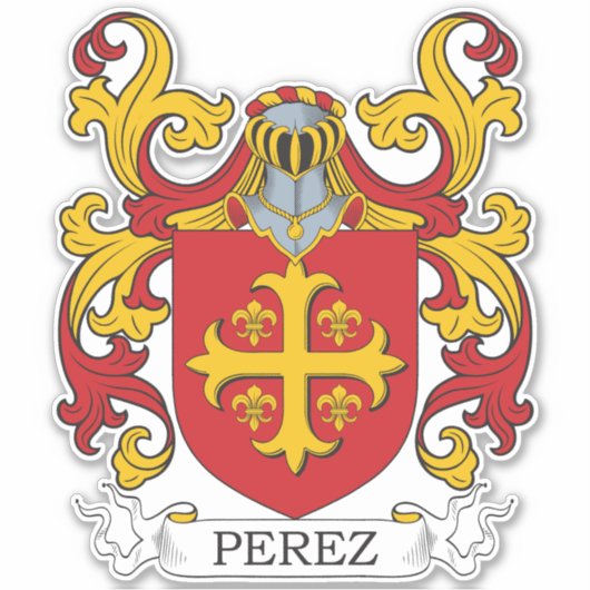 Perez Family Crest Sticker (Voorkant)