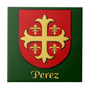 Perez Family Shield Decoratieve Tegel Tegeltje