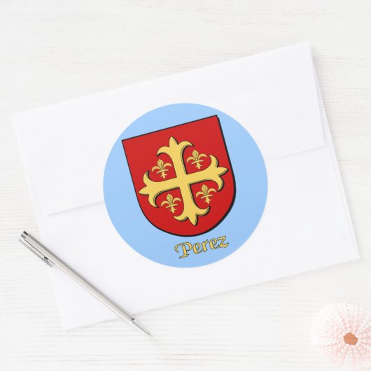 Perez Family Shield Stickers (Envelop)