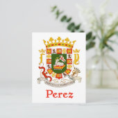 Perez Shield of Puerto Rico Briefkaart (Staand voorkant)