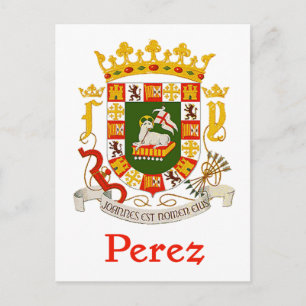 Perez Shield of Puerto Rico Briefkaart