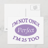 Perfect 25 jaar oud briefkaart (Voorkant / Achterkant)