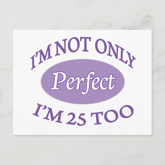 Perfect 25 jaar oud briefkaart (Voorkant)