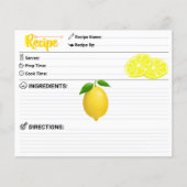 Perfect 2 Sided - Modern Refill Lemon Recipe Card (Voorkant)