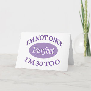 Perfect 30 jaar oud kaart