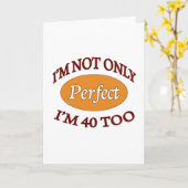 Perfect 40 jaar oud kaart (Gele Bloem)