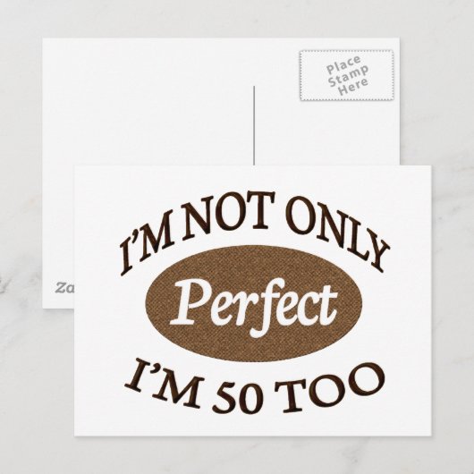 Perfect 50 jaar oud briefkaart (Voorkant / Achterkant)