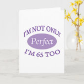 Perfect 65 jaar oud kaart (Gele Bloem)
