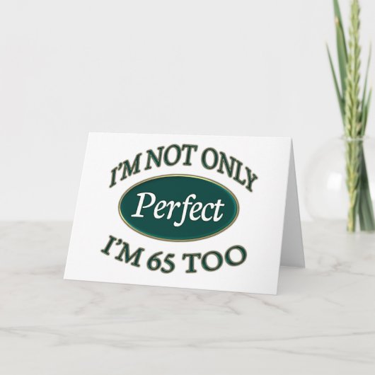 Perfect 65 jaar oud kaart (Voorkant)