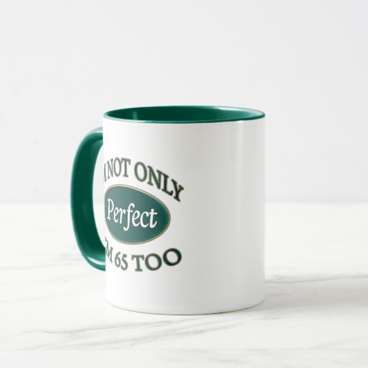 Perfect 65 jaar oud mok (Voorkant links)