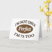 Perfect 75 jaar oud kaart (Gele Bloem)