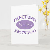 Perfect 75 jaar oud kaart (Gele Bloem)