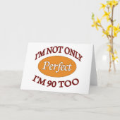 Perfect 90 jaar oud kaart (Gele Bloem)