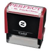 "PERFECT!" + Aangepaste educator naam Zelfinktende Stempel (Product)