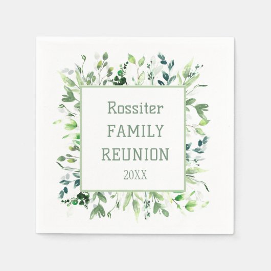 Perfect! Aangepaste familie reünie partij servette Servet (Voorkant)