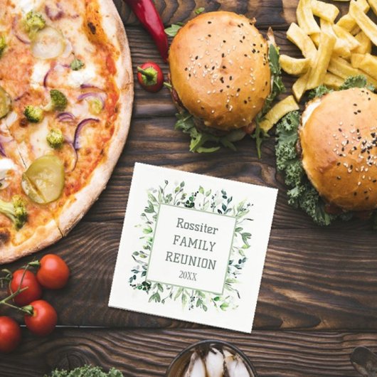 Perfect! Aangepaste familie reünie partij servette Servet