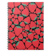 Perfect aardbeienpatroon notitieboek (Voorkant)