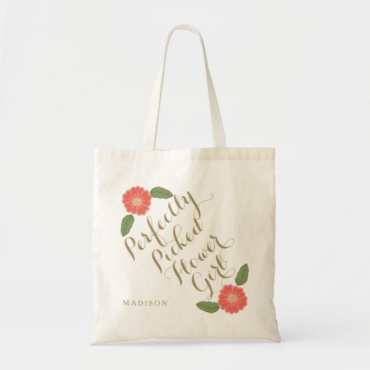 Perfect afgebeelde Bloemenmeisje-cadeautje voor dw Tote Bag (Voorkant)