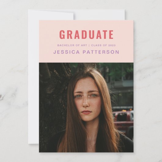 Perfect Afstuderen Golden Pink Aankondiging (Voorkant)