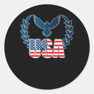 Perfect American Flag Eagle Art - Amerikaanse vlag Ronde Sticker