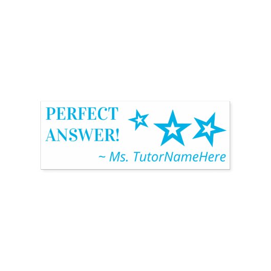 "PERFECT ANTWOORD!" Educator Rubber Stamp Zelfinktende Stempel (Design)