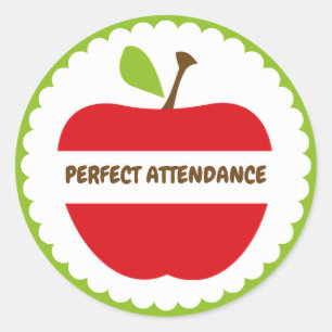 Perfect Attendance School Sticker