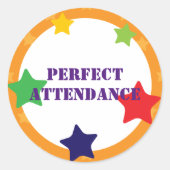 Perfect Attendance School Sticker (Voorkant)