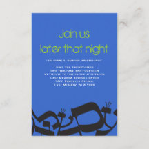 PERFECT BALANCE Bar Bat Mitzvah Party-kaart