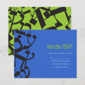 PERFECT BALANCE Bar Bat Mitzvah RSVP-kaart RSVP Kaartje (Voorkant / Achterkant)