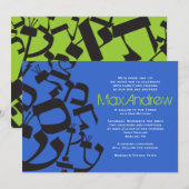 PERFECT BALANCE Bar Bat Mitzvah Uitnodiging (Voorkant / Achterkant)