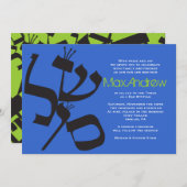 PERFECT BALANCE SHALOM Bar Bat Mitzvah Uitnodiging (Voorkant / Achterkant)