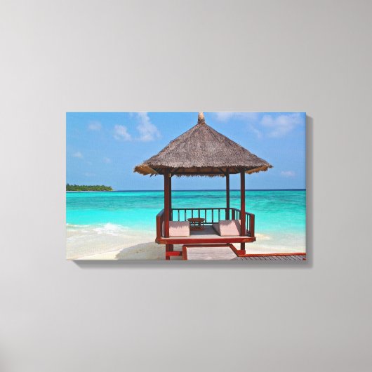 Perfect Beach Hut Canvas Afdruk (Voorkant)