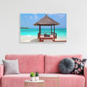 Perfect Beach Hut Canvas Afdruk (Insitu (Woonkamer))
