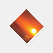 Perfect Beach Wedding Sunset Paper Napkins Servet (Hoek)