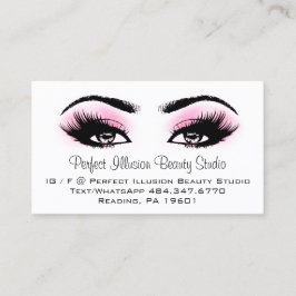Perfect Beauty Services Roze Lash Makeup Visitekaartje