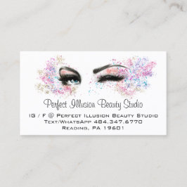 Perfect Beauty Studio Services Lashes Makeup Visitekaartje