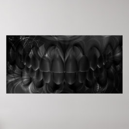 Perfect Black Teeth Smile Dentist Poster