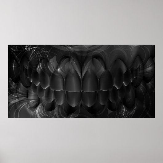 Perfect Black Teeth Smile Dentist Poster (Voorkant)