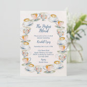 Perfect Blend Koffie en Thee Bruiloft Borrel  Kaart (Staand voorkant)