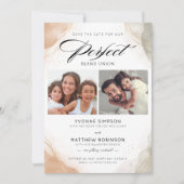 Perfect Blend Union Elegante Save The Date Kaart (Voorkant)