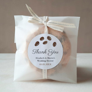 Perfect Blend Waterverf koffiebonen Dank u Ronde Sticker