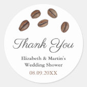 Perfect Blend Waterverf koffiebonen Dank u Ronde Sticker (Voorkant)