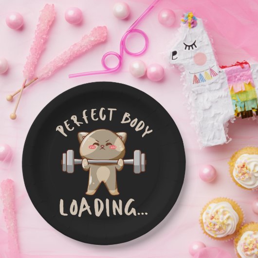 Perfect body loading... papieren bordje (Feest)