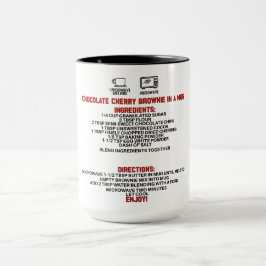 Perfect cadeau/chocolade kersenbrownie in een Mok